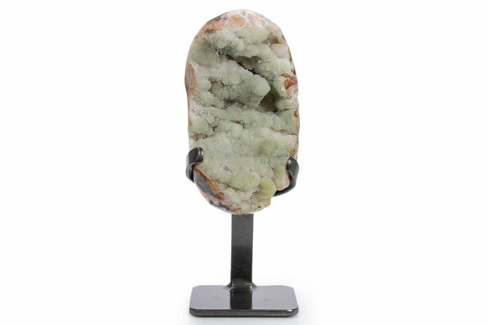 Sparkling Green Prasiolite Quartz Formation on Metal Stand #357197